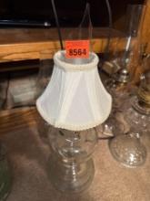 2 Hurricane lamps. Top is broke off of one of the lamps Please bring paper and boxes for your items.