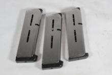 Three 7 round 1911 magazines.