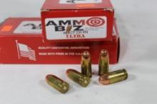 Two boxes of Ammo Biz 45 ACP 230 gr FMRN. Count 100.