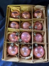 Vintage Pink Christmas Ornaments