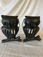 (2) Owl Candle Holders