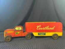 Vintage Tin Litho Courtland Supply Truck