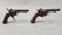 2 Antique Pinfire 6 Shot Revolvers