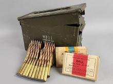 .30 M2 Ammo in Boxes & .30-06 Ammo on Strip Clips