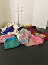 Large lot of vintage scarves and handkerchiefs