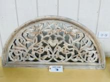 WOOD CARVED HALF MOON WALL ART