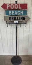 OUTDOOR POOL/BEACH/GRILLING SIGN