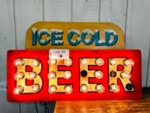 LIGHT UP ICE COLD BEER SIGN