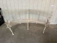 HALF MOON OUTDOOR WROUGHT IRON BENCH