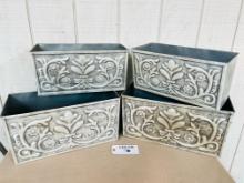 4PC METAL DECORATIVE PLANTERS