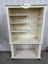 WOOD DISPLAY CABINET WITH ADJUSTABLE SHELVES