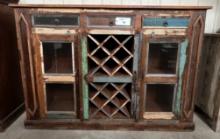 RECLAIMED WOOD BUFFET WITH WINE RACK