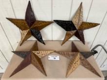 (4) METAL DÉCOR STARS