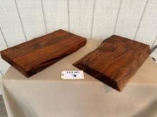 (2) SOLID WOOD SLABS/CUTTING BOARDS