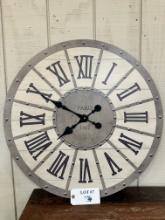 LARGE WOOD WALL CLOCK