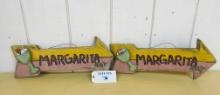 2PC WOOD MARGARITA BAR SIGNS