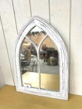 WOOD FRAMED GOTHIC WALL MIRROR