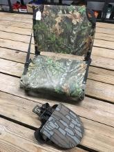 Mossy Oak Hunting Chair and Tree Bark Stool