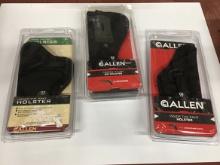 Lot of 3 Allen Holsters, Size 2, 3, 3