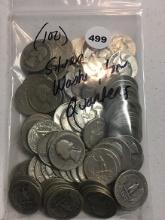 (100) Silver Washington Quarters