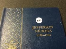 Book of 1938-64 Jefferson Nickels, Includes Wartime Silver