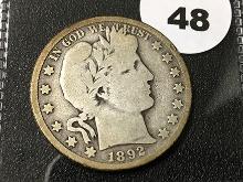 1892-O Barber Half