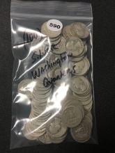 (100) Silver Washington Quarters