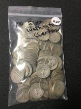 (100) Silver Washington Quarters