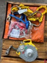 (1) SALA 85' SRL FALL PROTECTION DEVICE & FALL LANYARDS