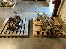 (3) PALLETS W/ ASSORTED TRUCK PARTS, TURNBUCKLES, & ELECTRIC WINCH