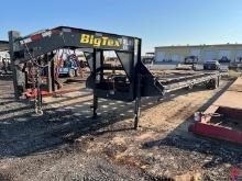 2013 BIG TEX 40' T/A BASE BEAM FLATBED GOOSENECK TRAILER