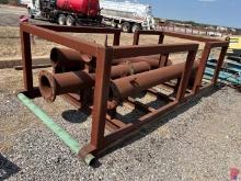 6' X 13' HEAVY DUTY SKID W/4 10"�ID PIPE