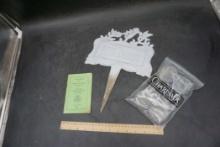 Yard Stake, 1963 Agreement Booklet & Charisma Candle Holders