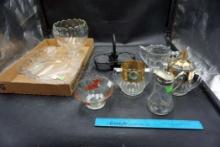 Cream & Sugar, Caddy, Glass Bowls & Trays