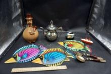 Serving Utensils, Fish Wall Decor, Pitcher, Shakers & Vase