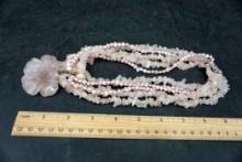 Sterling Silver Rose Quartz Necklace