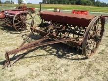 Massey Harris 12 row grain drill on steel, on discs