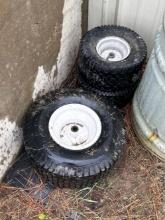 Lot of Misc. Lawn Mower/Dollie/Wheel Barrow Tires