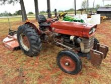 Massey Ferguson 135 Diesel Tractor with 6 foot Brush Hog - 269 hours - Runs and Drives