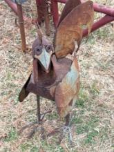 Small Metal Chicken Yard Art