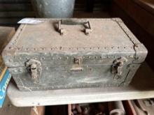 Antique Barber Kit Box with Tools