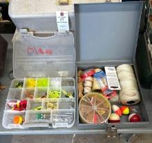 Lot of 2 Small Tackle Boxes with Fishing Lures