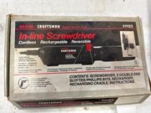 Craftsman Cordless In-line Screw Driver - New