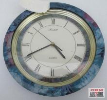 Blue and Gold Wall Clock