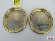 Pair of Oval Wall Art Accents