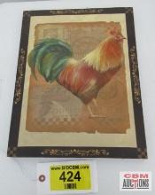 Rooster Painted Wall Canvas