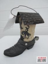 Cowboy Boot Bird House Hanging