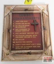 Cowboy Commandments Wall Art