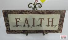 Faith Sign With Metal Stand