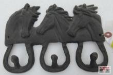 Horse Wall Hanging with Hooks